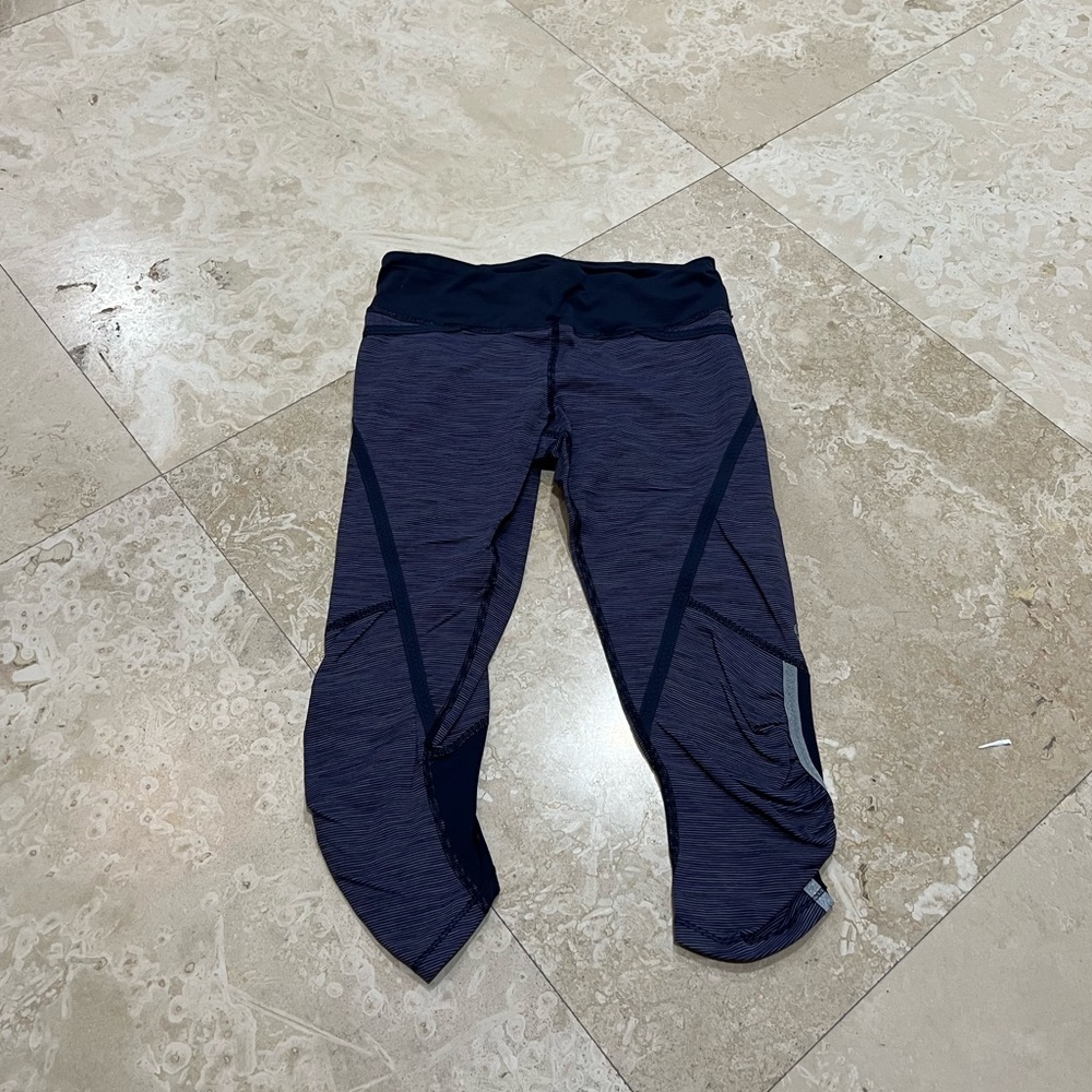 Lululemon purple striped leggings